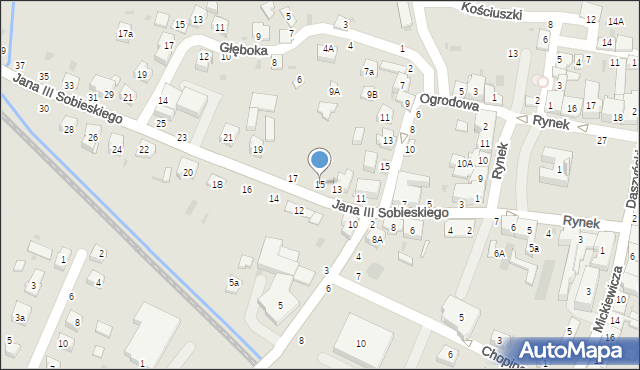 Tuchów, Króla Jana III Sobieskiego, 15, mapa Tuchów