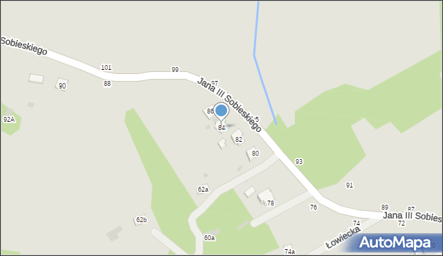 Tuchów, Króla Jana III Sobieskiego, 84, mapa Tuchów