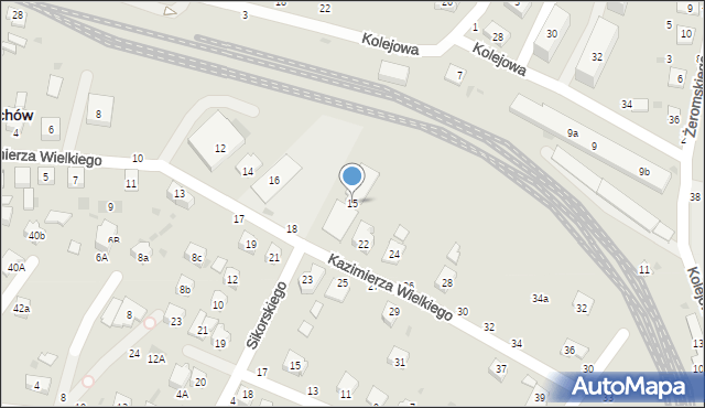 Tuchów, Króla Kazimierza Wielkiego, 15, mapa Tuchów