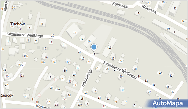 Tuchów, Króla Kazimierza Wielkiego, 18, mapa Tuchów