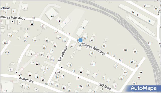 Tuchów, Króla Kazimierza Wielkiego, 25, mapa Tuchów