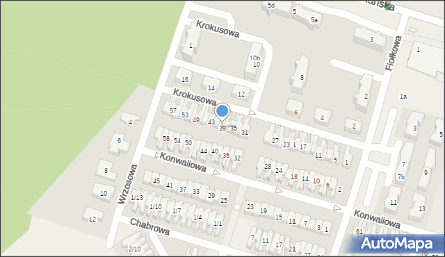 Tulce, Krokusowa, 39, mapa Tulce