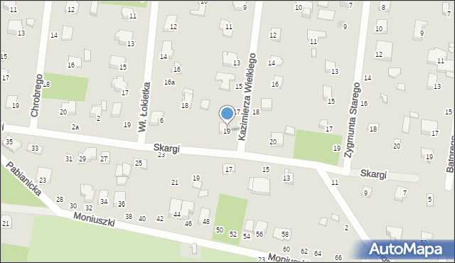 Tuszyn, Króla Kazimierza Wielkiego, 19, mapa Tuszyn