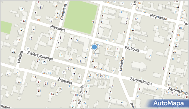 Tuszyn, Króla Władysława Jagiełły, 11, mapa Tuszyn