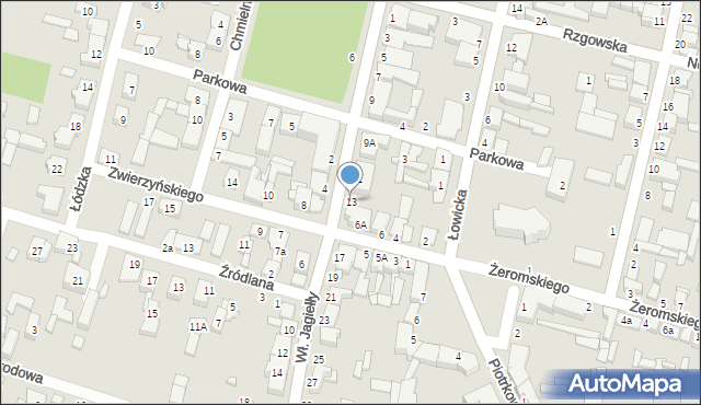 Tuszyn, Króla Władysława Jagiełły, 13, mapa Tuszyn