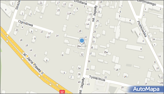 Tuszyn, Króla Władysława Jagiełły, 28, mapa Tuszyn