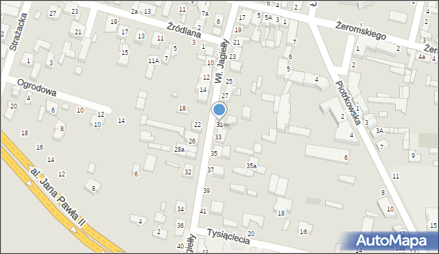 Tuszyn, Króla Władysława Jagiełły, 31a, mapa Tuszyn