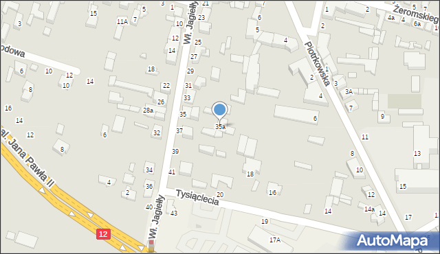 Tuszyn, Króla Władysława Jagiełły, 35a, mapa Tuszyn