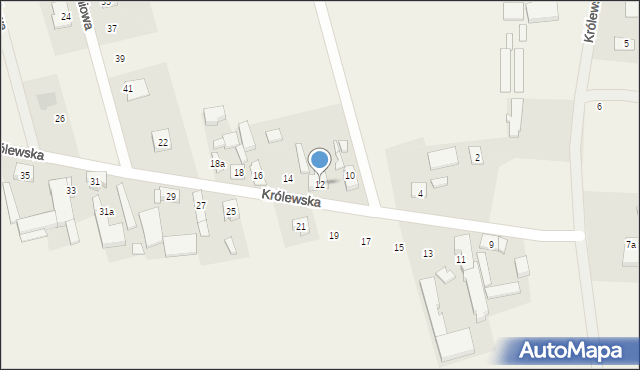 Tuszynek Majoracki, Królewska, 12, mapa Tuszynek Majoracki