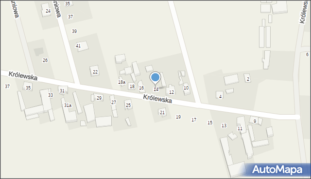 Tuszynek Majoracki, Królewska, 14, mapa Tuszynek Majoracki