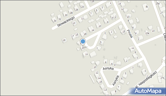 Twardogóra, Kraszewskiego Józefa Ignacego, 13, mapa Twardogóra