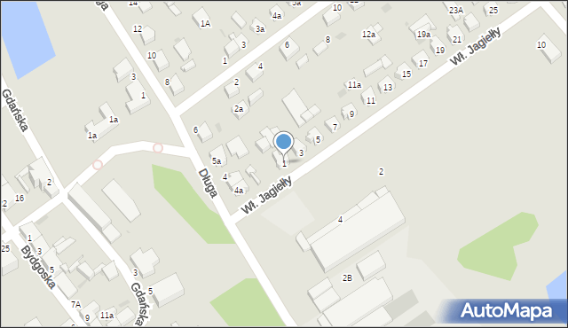 Twardogóra, Króla Władysława Jagiełły, 1, mapa Twardogóra