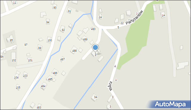 Tyczyn, Kręta, 2, mapa Tyczyn