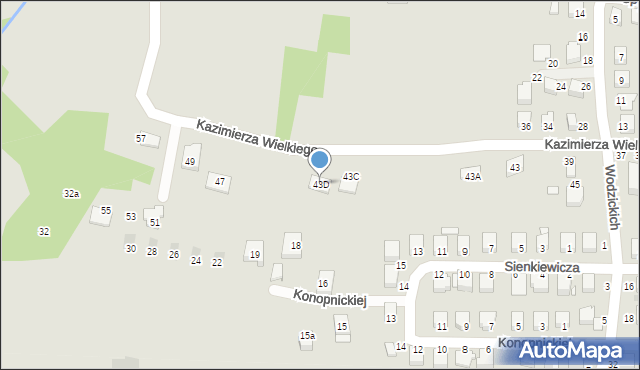 Tyczyn, Króla Kazimierza Wielkiego, 43D, mapa Tyczyn