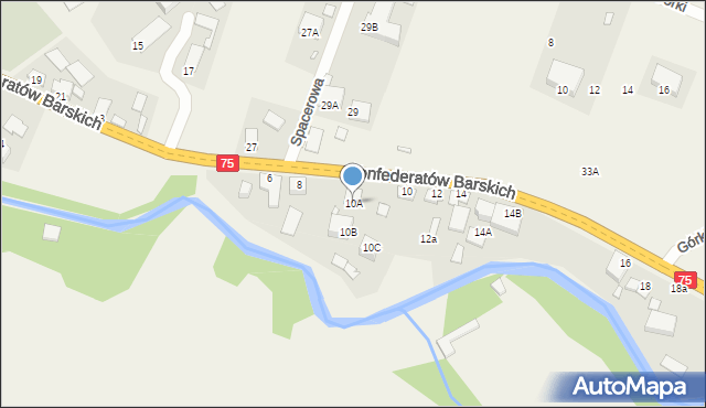 Tylicz, Króla Kazimierza Wielkiego, 10A, mapa Tylicz
