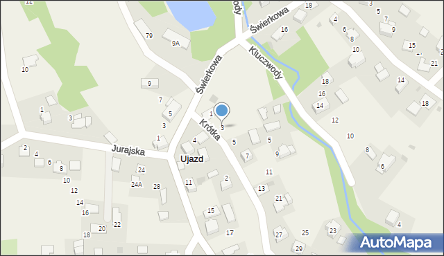 Ujazd, Krótka, 3, mapa Ujazd