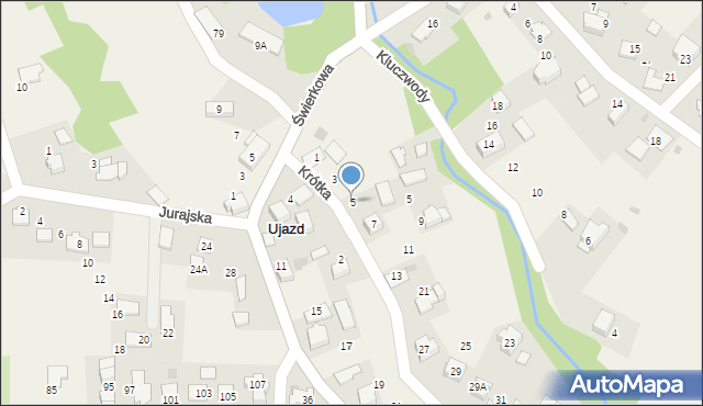 Ujazd, Krótka, 5, mapa Ujazd