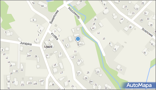Ujazd, Krótka, 9, mapa Ujazd
