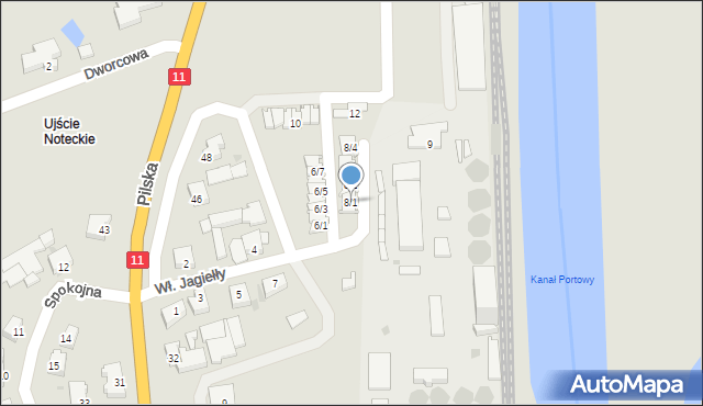 Ujście, Króla Władysława Jagiełły, 8/1, mapa Ujście