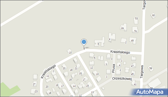 Uniejów, Krasińskiego Ignacego, 8, mapa Uniejów