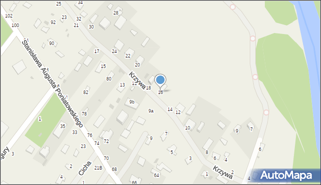 Urle, Krzywa, 16, mapa Urle
