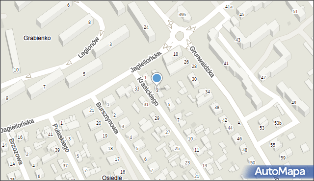 Ustka, Krasickiego Ignacego, bp., 3, mapa Ustka