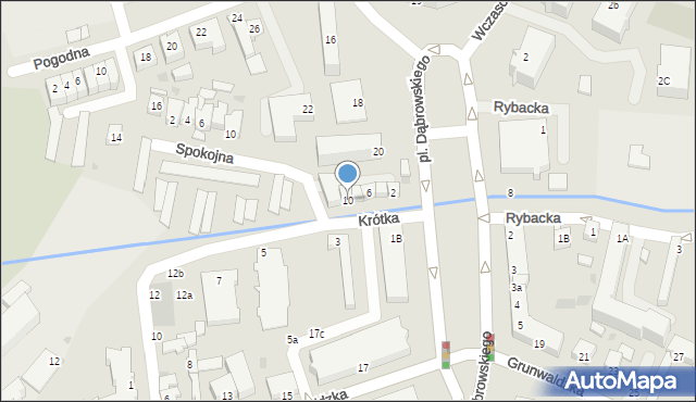 Ustka, Krótka, 10, mapa Ustka