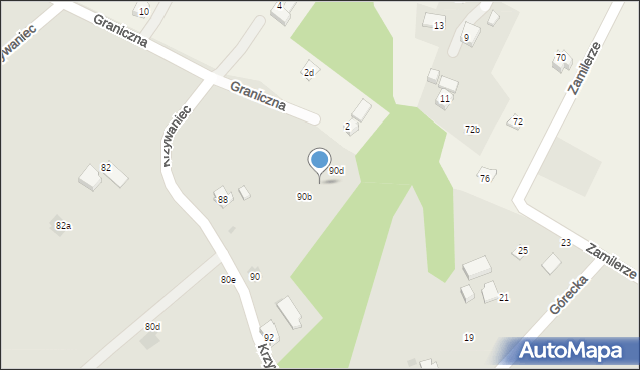 Ustroń, Krzywaniec, 90c, mapa Ustroń