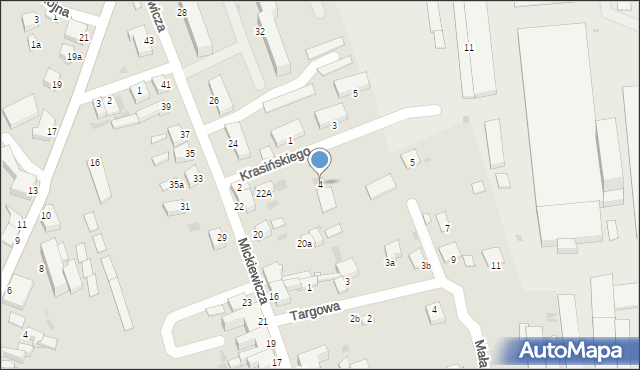 Wąbrzeźno, Krasińskiego, 4, mapa Wąbrzeźno