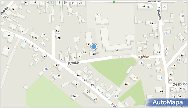 Wągrowiec, Krótka, 4B, mapa Wągrowiec