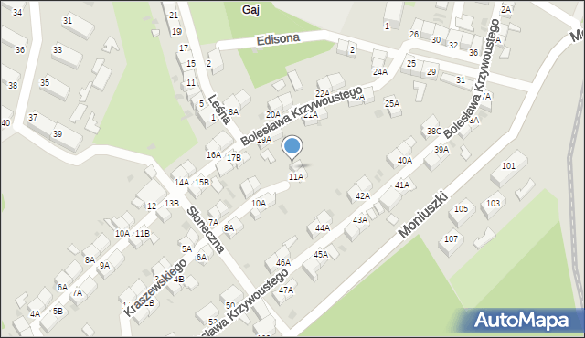 Wałbrzych, Kraszewskiego Józefa Ignacego, 11B, mapa Wałbrzycha