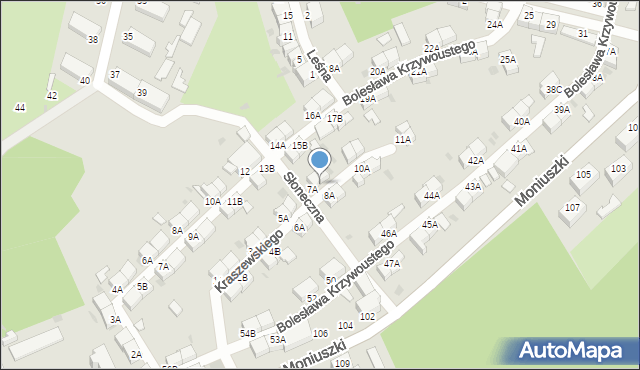 Wałbrzych, Kraszewskiego Józefa Ignacego, 7B, mapa Wałbrzycha