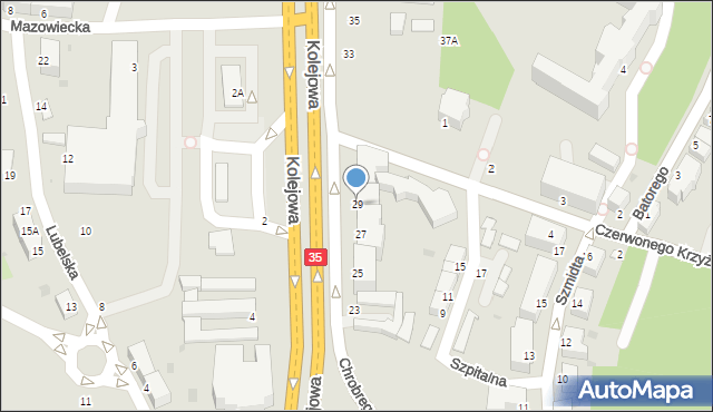 Wałbrzych, Króla Bolesława Chrobrego, 29, mapa Wałbrzycha