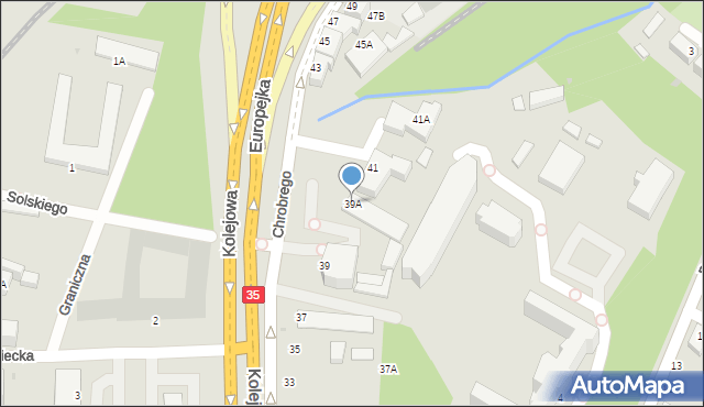 Wałbrzych, Króla Bolesława Chrobrego, 39A, mapa Wałbrzycha