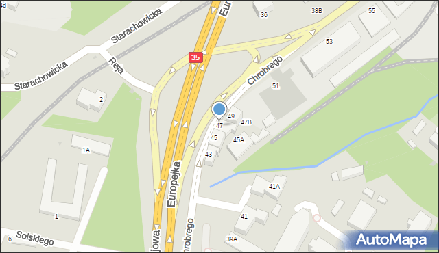 Wałbrzych, Króla Bolesława Chrobrego, 47, mapa Wałbrzycha