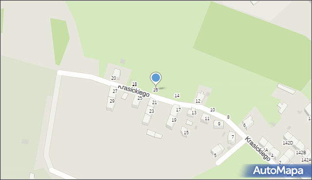 Wałbrzych, Krasickiego Ignacego, bp., 16, mapa Wałbrzycha