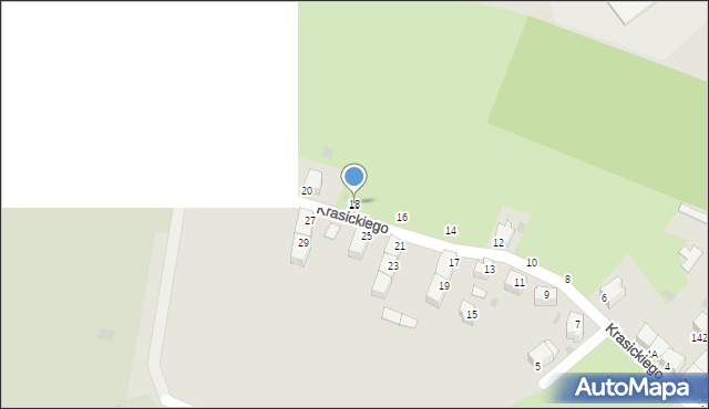 Wałbrzych, Krasickiego Ignacego, bp., 18, mapa Wałbrzycha