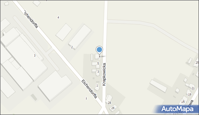 Walce, Krapkowicka, 7, mapa Walce