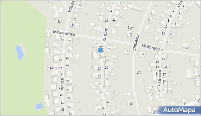 Wałcz, Krucza, 22, mapa Wałcz