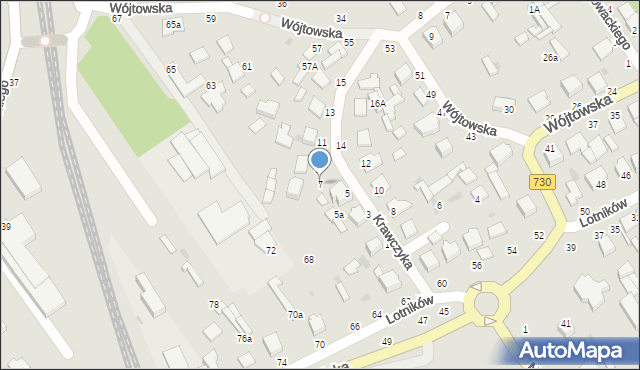 Warka, Krawczyka Wiktora, 7, mapa Warka