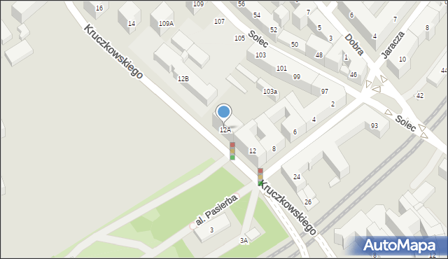 Warszawa, Kruczkowskiego Leona, 12A, mapa Warszawy