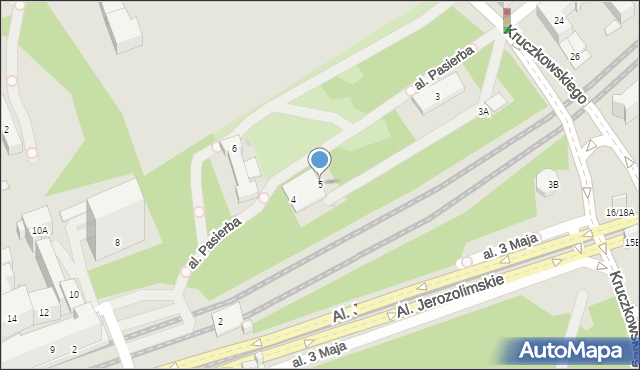 Warszawa, Kruczkowskiego Leona, 5, mapa Warszawy