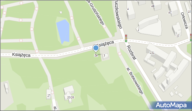 Warszawa, Kruczkowskiego Leona, 2a, mapa Warszawy