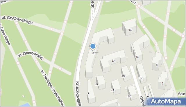 Warszawa, Kruczkowskiego Leona, 6, mapa Warszawy