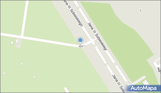 Warszawa, Króla Jana III Sobieskiego, 91A, mapa Warszawy