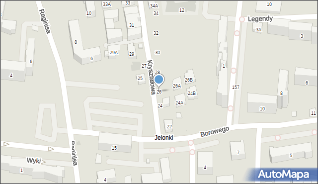 Warszawa, Kryształowa, 26, mapa Warszawy