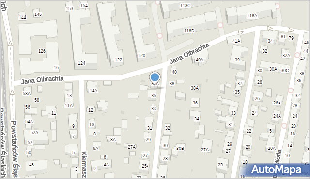 Warszawa, Kruszyńska, 37, mapa Warszawy