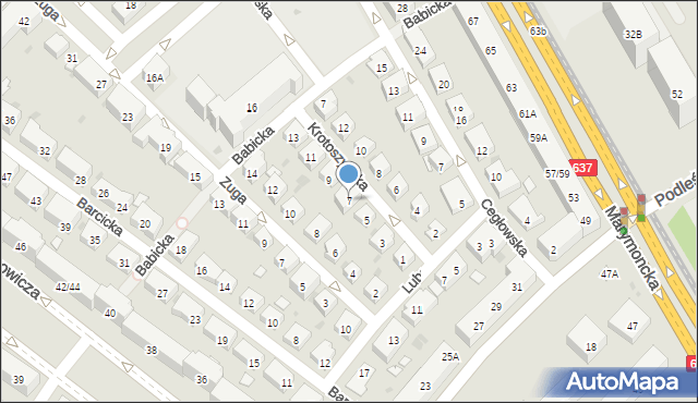 Warszawa, Krotoszyńska, 7, mapa Warszawy