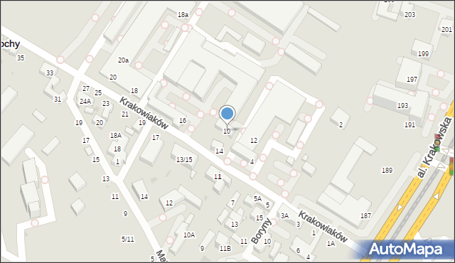 Warszawa, Krakowiaków, 10, mapa Warszawy