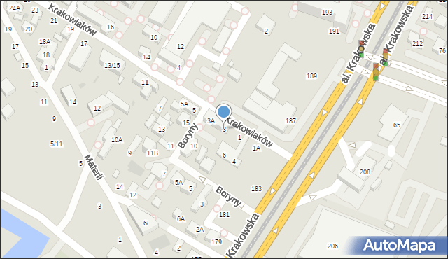 Warszawa, Krakowiaków, 3, mapa Warszawy